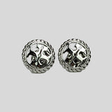 Tory Burch Rope Logo Stud Earring Tory Silver 136618