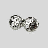 Tory Burch Rope Logo Stud Earring Tory Silver 136618