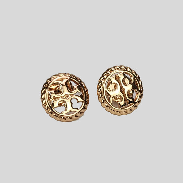 Tory Burch Rope Logo Stud Earring Rose Gold 136618