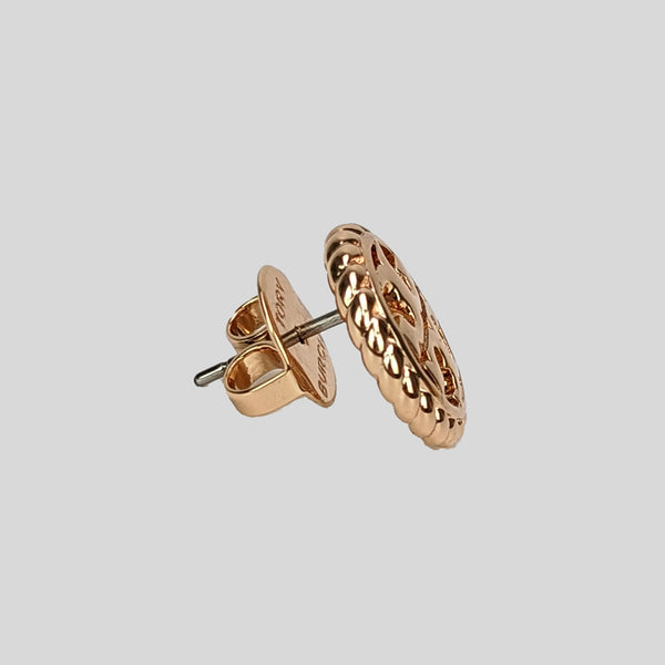Tory Burch Rope Logo Stud Earring Rose Gold 136618