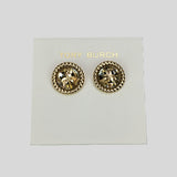 Tory Burch Rope Logo Resin Earring Tory Gold Clear 139831