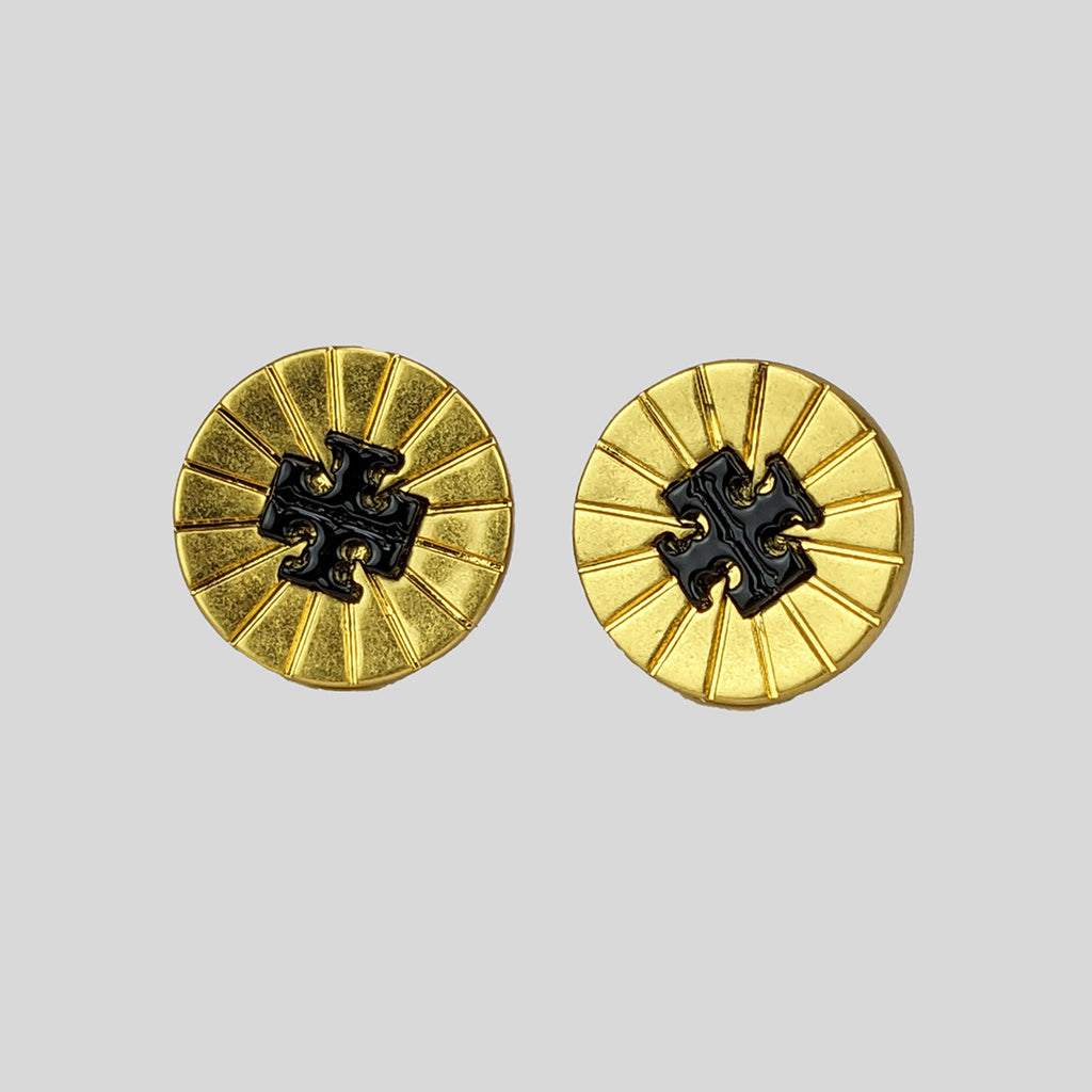 Tory burch black stud earrings hotsell