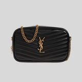SAINT LAURENT YSL Mini Lou In Quilted Leather Black 748849DV701