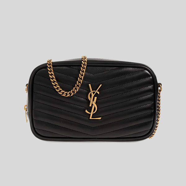SAINT LAURENT YSL Mini Lou In Quilted Leather Black 748849DV701