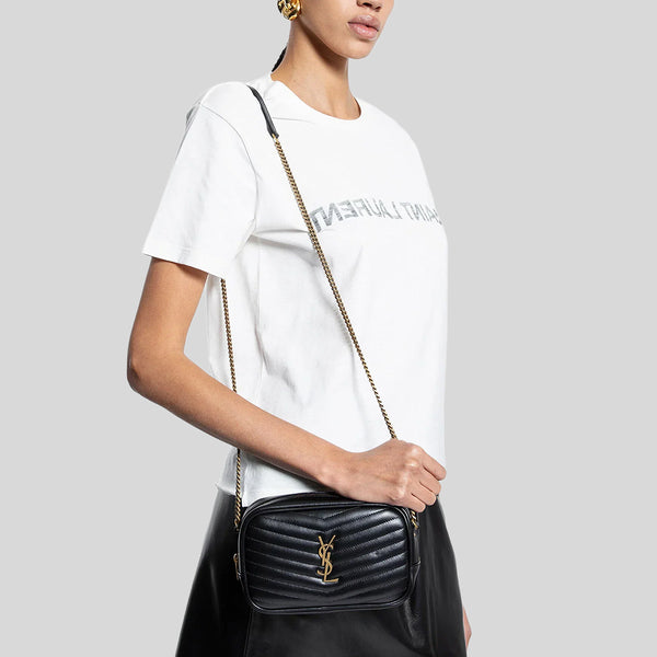 SAINT LAURENT YSL Mini Lou In Quilted Leather Black 748849DV701