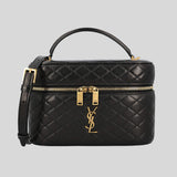 SAINT LAURENT YSL Gaby Vanity Bag In Lambskin Black 7667311EL07