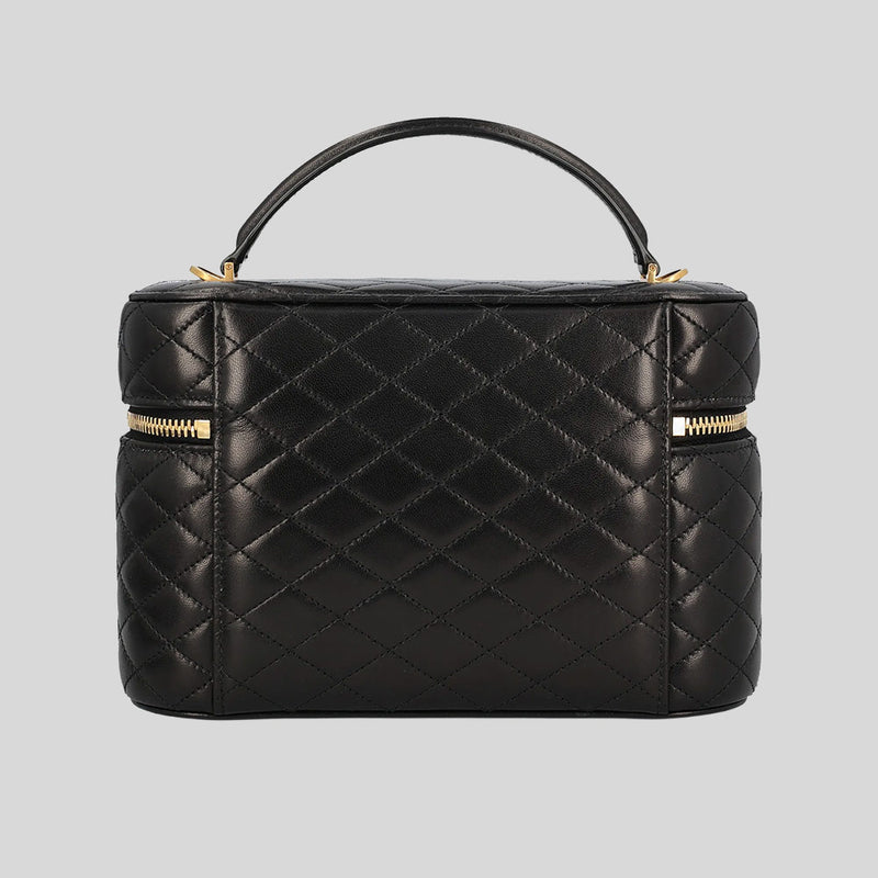 SAINT LAURENT YSL Gaby Vanity Bag In Lambskin Black 7667311EL07
