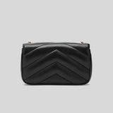 SAINT LAURENT YSL Loulou Mini Chain Bag In Quilted Lambskin Black 821749AAEAX