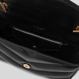 SAINT LAURENT YSL Loulou Mini Chain Bag In Quilted Lambskin Black 821749AAEAX