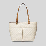 Michael Kors Bedford Medium Logo Tote Bag Signature Vanilla 30F2GBFT2B lussocitta lusso citta