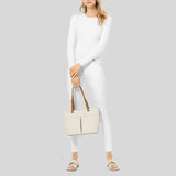 Michael Kors Bedford Medium Logo Tote Bag Signature Vanilla 30F2GBFT2B