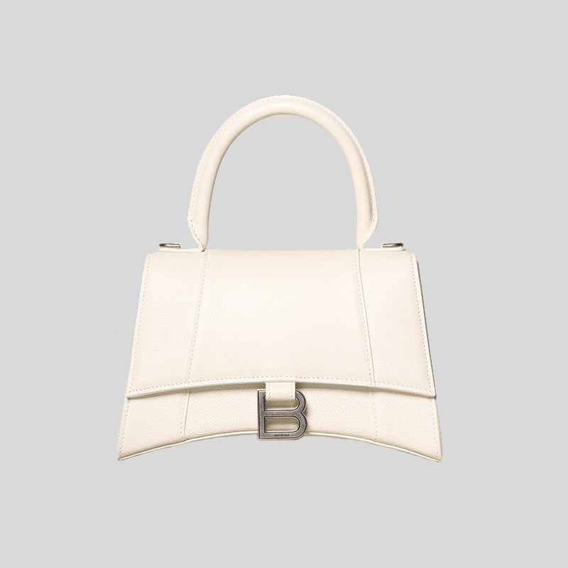 BALENCIAGA Hourglass Small Handbag Box in White 594516 lussocitta lusso citta