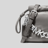 Michael Kors Lina Extra-Small Faux Leather Crossbody Bag Heather Grey 35F1S9NC0U