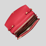 Michael Kors Large Crossgrain Leather Smartphone Convertible Crossbody Bag Crimson 32S0GT9C7L
