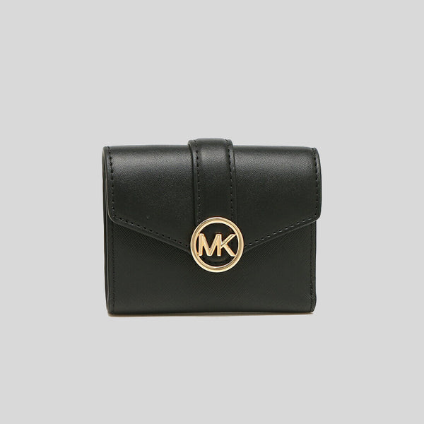 Michael Kors Carmen Medium Faux Leather Wallet Black 35S2GNMF6L lussocitta Lusso Citta