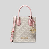 Michael Kors Mercer Extra-Small Logo and Leather Crossbody Bag Powder Blush 35T1GM9C0I lussocitta Lusso Citta