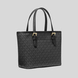 MICHAEL KORS Jet Set Travel Extra Small Convertible Tote In Signature Canvas Black 35T9GTVT0B