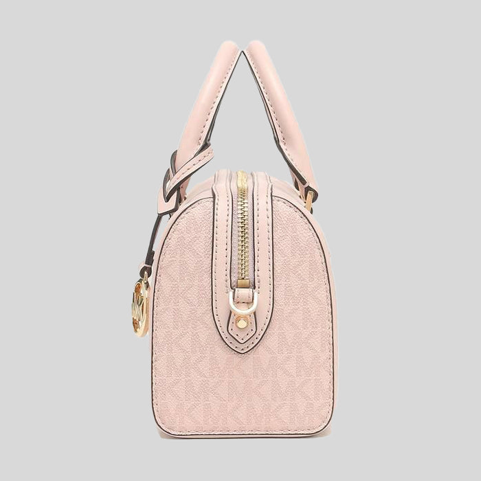 Michael Kors Travel XS Duffle Crossbody Bag in Signature Dark Powder Blush 35S2GTFC0B