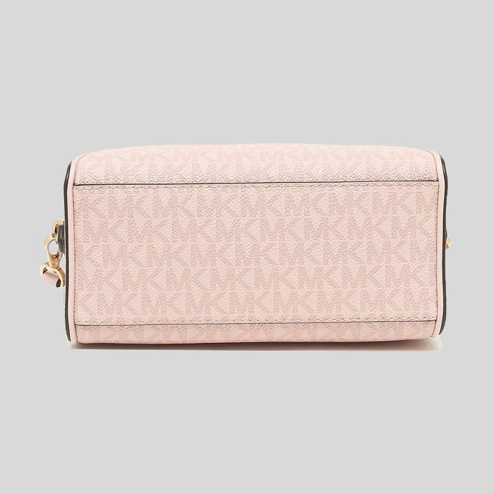 Michael Kors Travel XS Duffle Crossbody Bag in Signature Dark Powder Blush 35S2GTFC0B