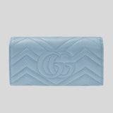 GUCCI GG Marmont Continental Wallet Light Blue 443436