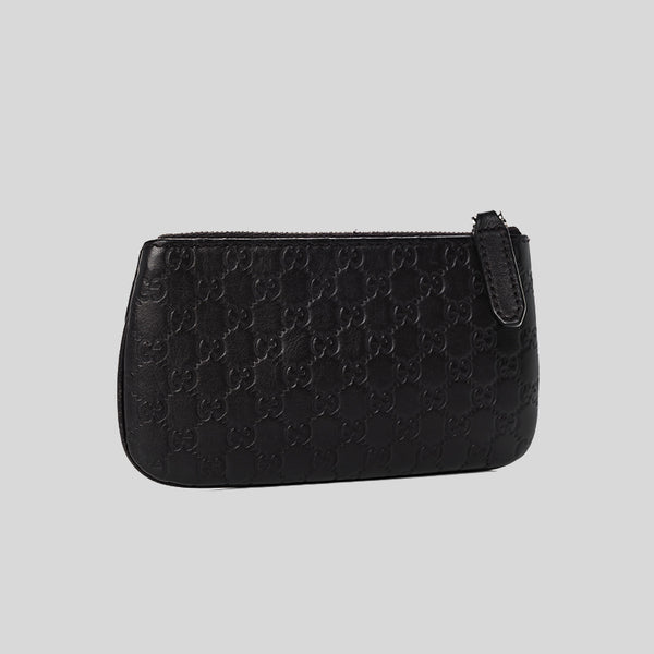 GUCCI GG Microguccissima Pouch With Keyring Black 544476