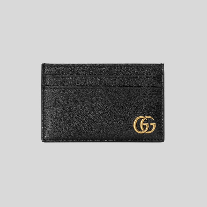 GUCCI GG Marmont Leather Card Case Black 657588 lussocitta lusso citta