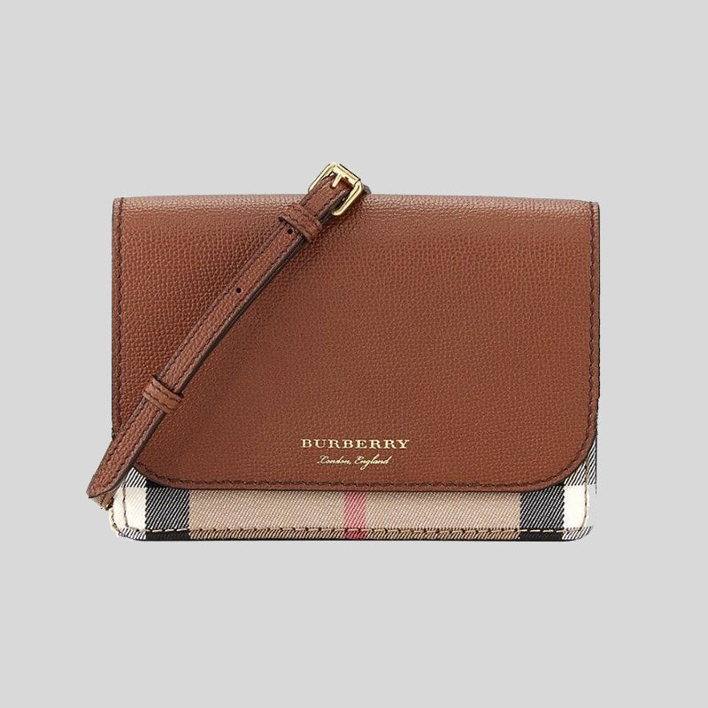 Burberry Hamshire House Check Crossbody Bag Brown 80463211 lussocitta Lusso Citta