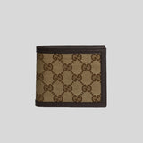 GUCCI Men's Signature Bifold Wallet Brown 260987