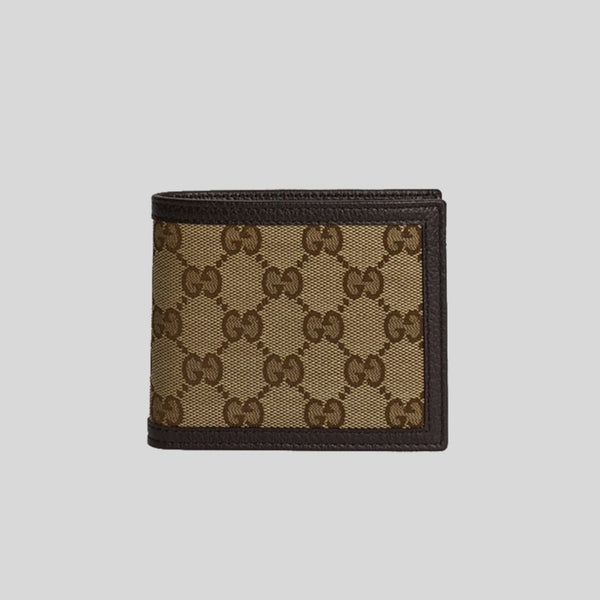 GUCCI Men's Signature Bifold Wallet Brown 260987