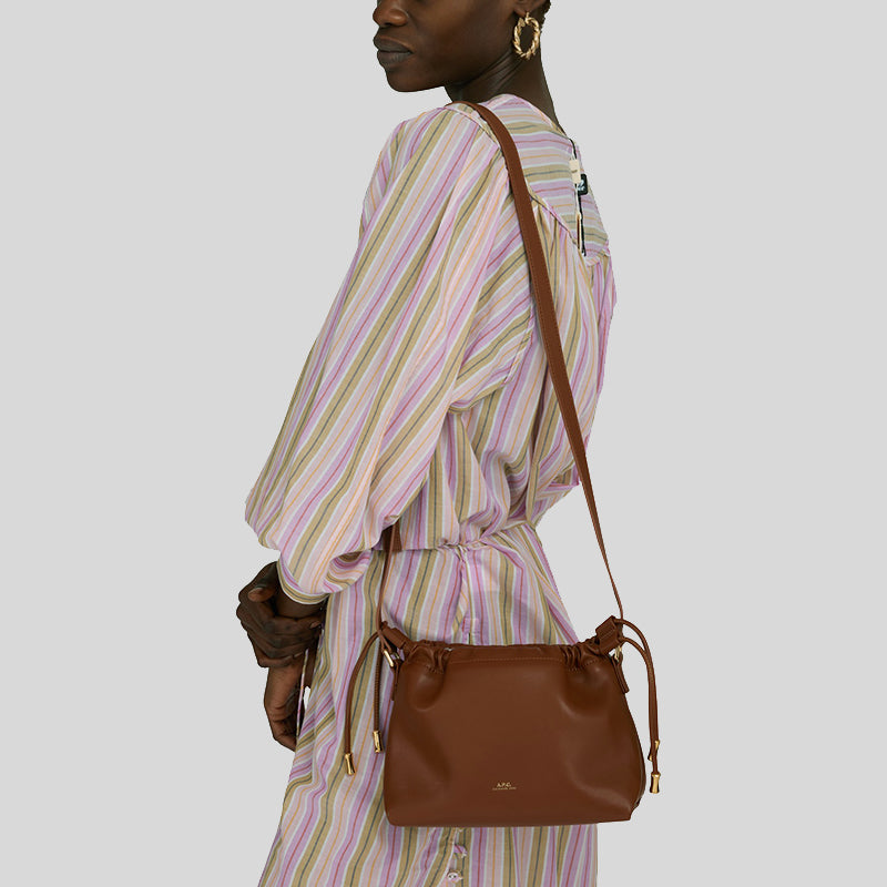 A.P.C Brown Mini Ninon Bag Hazelnut F61582