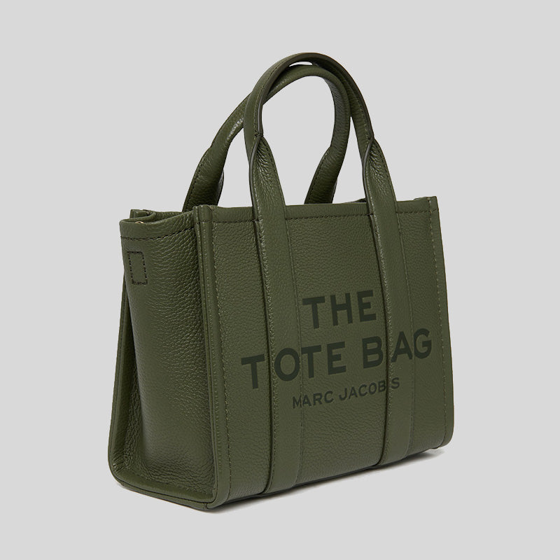 Marc Jacobs Leather The Tote Mini Traveler Tote Bag Bronze Green H009L01SP21