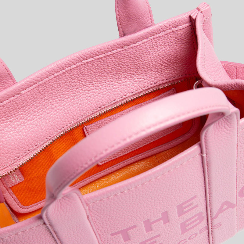 Marc Jacobs Leather The Tote Mini Traveler Tote Bag Candy Pink H009L01SP21