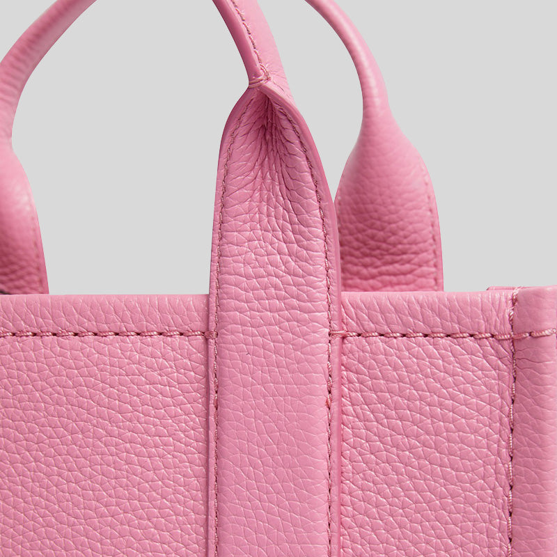 Marc Jacobs Leather The Tote Mini Traveler Tote Bag Candy Pink H009L01SP21
