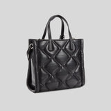 Marc Jacobs Quilted Mini Grind Leather Tote Black H047L01RE22