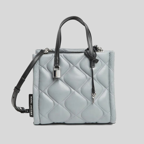 Marc Jacobs Quilted Mini Grind Leather Tote Rock Grey H047L01RE22 lussocitta lusso citta