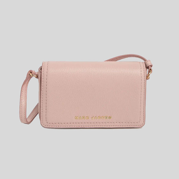 Marc Jacobs Women's Mini Leather Crossbody Bag Peach Whip  H107L01FA21 lussocitta lusso citta