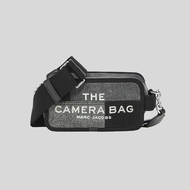 Marc Jacobs The Denim Camera Bag Black Denim H126M06FA21 lussocitta lusso citta