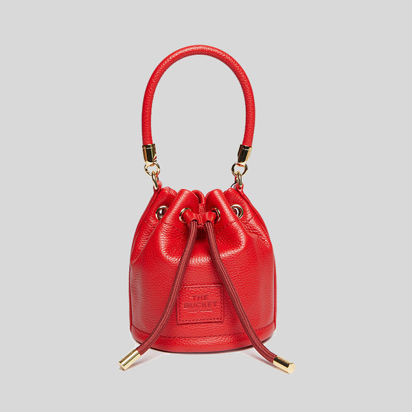 Marc Jacobs The Leather Micro Bucket Bag True Red H657L01RE22 lussocitta lusso citta