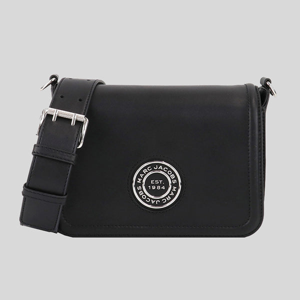 Marc Jacobs Leather Full Flap Logo Shoulder Bag Black H901L01RE21 –  LussoCitta