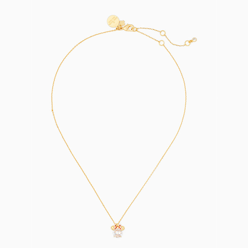Kate Spade Disney x Kate Spade New York Minnie Mouse Pendant Necklace Clear K9265