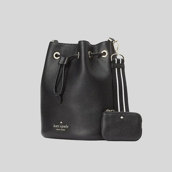 KATE SPADE Rosie Leather Bucket Bag Black KA987