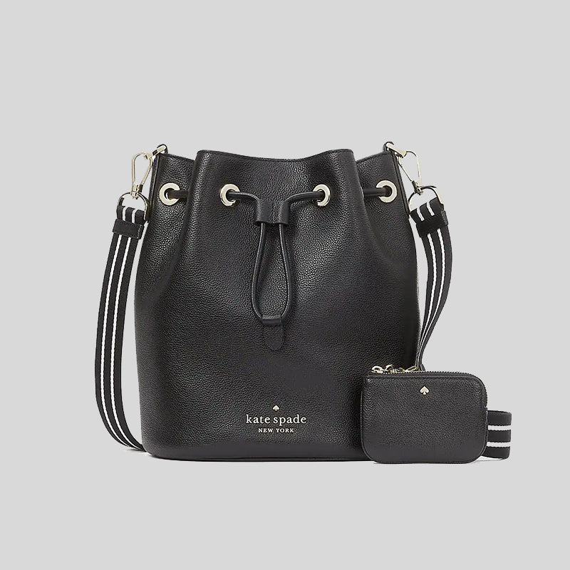 Kate Spade Rosie Leather Bucket Bag Black KA987 lussocitta lusso citta