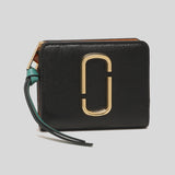 Marc Jacobs THE Snapshot Mini Compact Wallet Black Honey Ginger Chianti M0013360