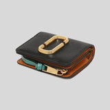 Marc Jacobs THE Snapshot Mini Compact Wallet Black Honey Ginger Chianti M0013360