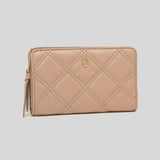 MARC JACOBS Quilted Softshot Medium Compact Wallet Nude M0015782