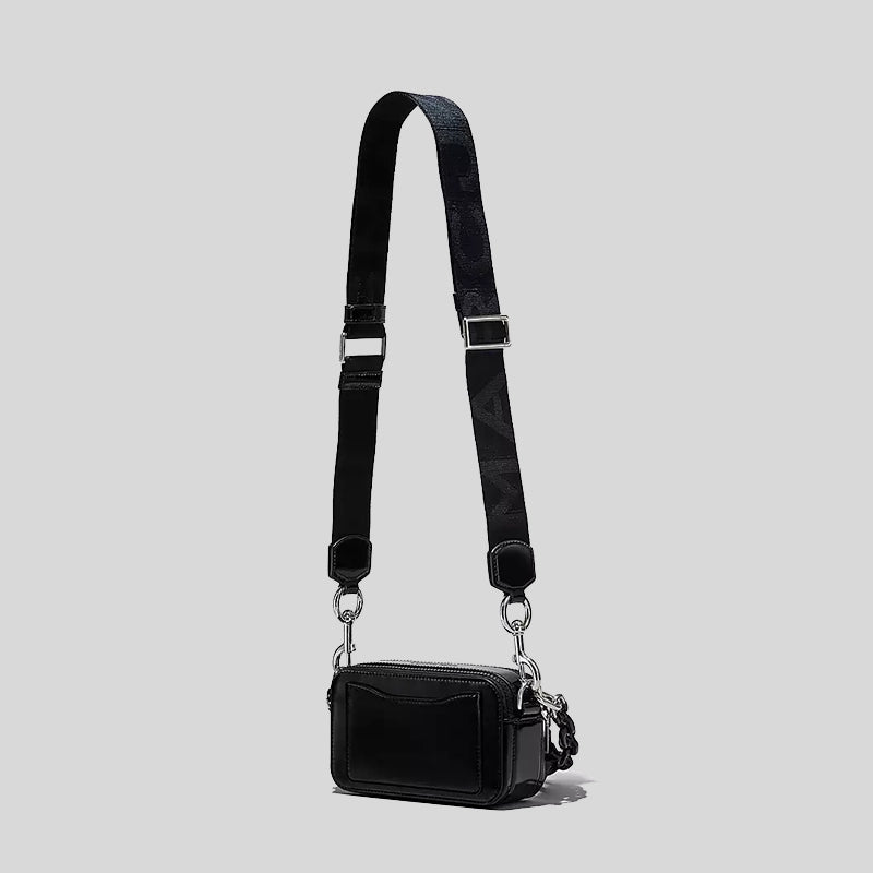 Marc Jacobs The Patent Leather Snapshot Small Camera Bag Black 2S3HCR004H03