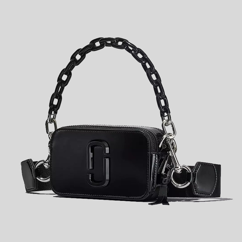 Marc Jacobs The Patent Leather Snapshot Small Camera Bag Black 2S3HCR004H03