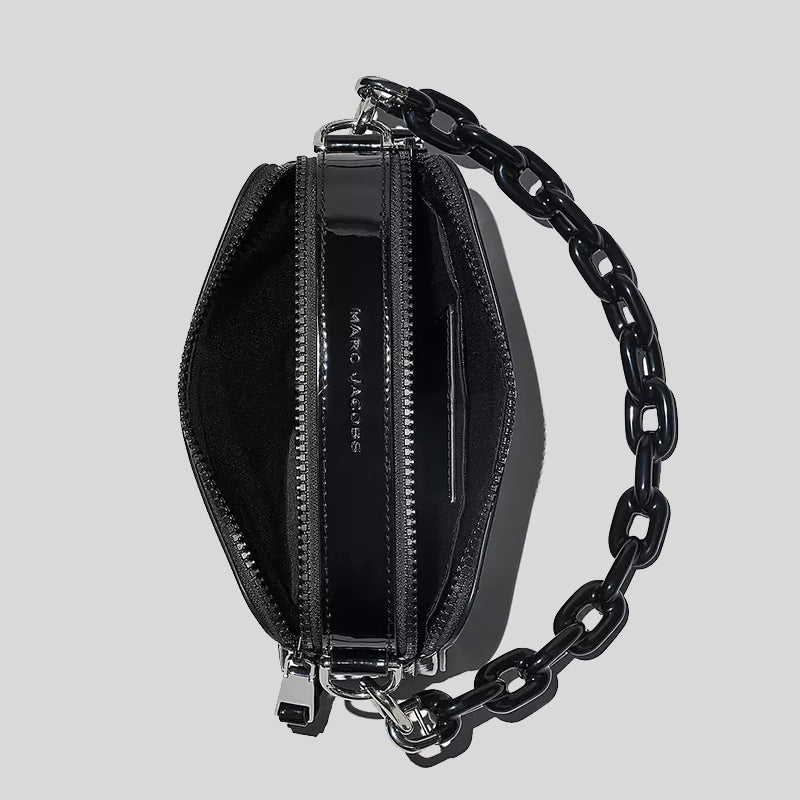 Marc Jacobs The Patent Leather Snapshot Small Camera Bag Black 2S3HCR004H03