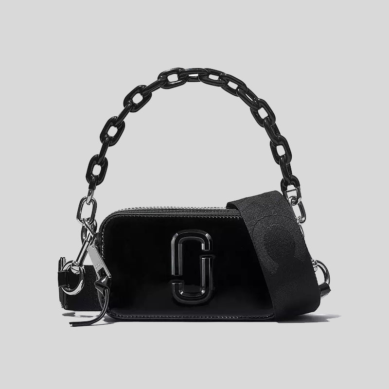 Marc Jacobs The Patent Leather Snapshot Small Camera Bag Black 2S3HCR004H03