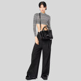 MARC JACOBS The Shiny Crinkle Small Tote Black H065L01PF22